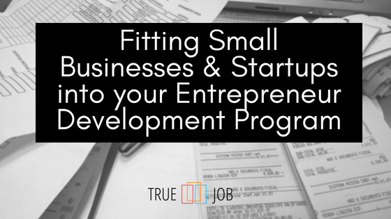 Fitting Small Businesses & Startups into your Entrepreneur Development Program